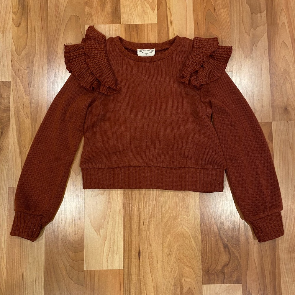 Joyfolie flutter sleeve sweater size 10